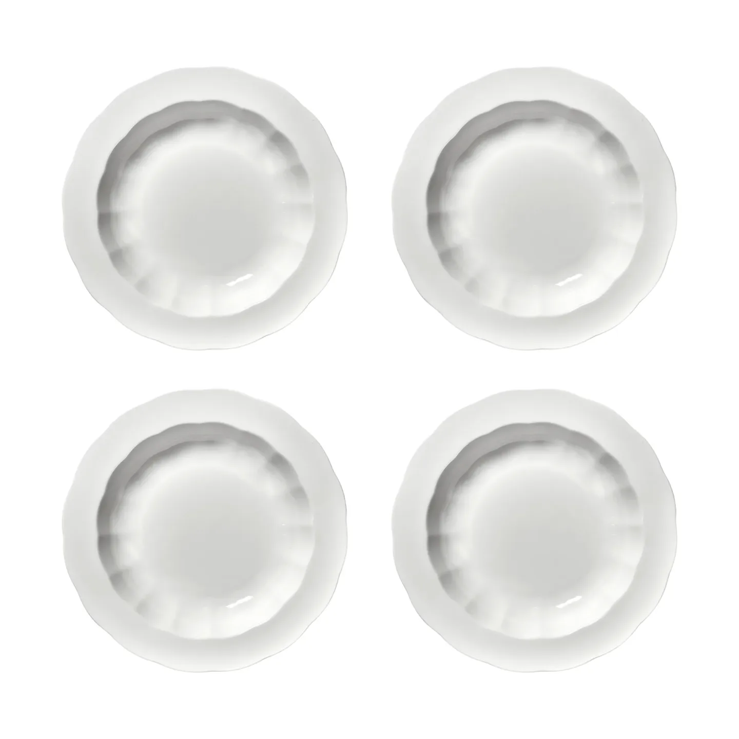 Serax Silhouette tiefer Teller M Ø23,7 cm 4er pack White
