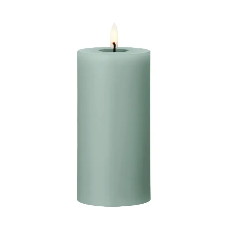 ester & erik ester & erik Blockkerze LED 67 Jade stone, 15cm
