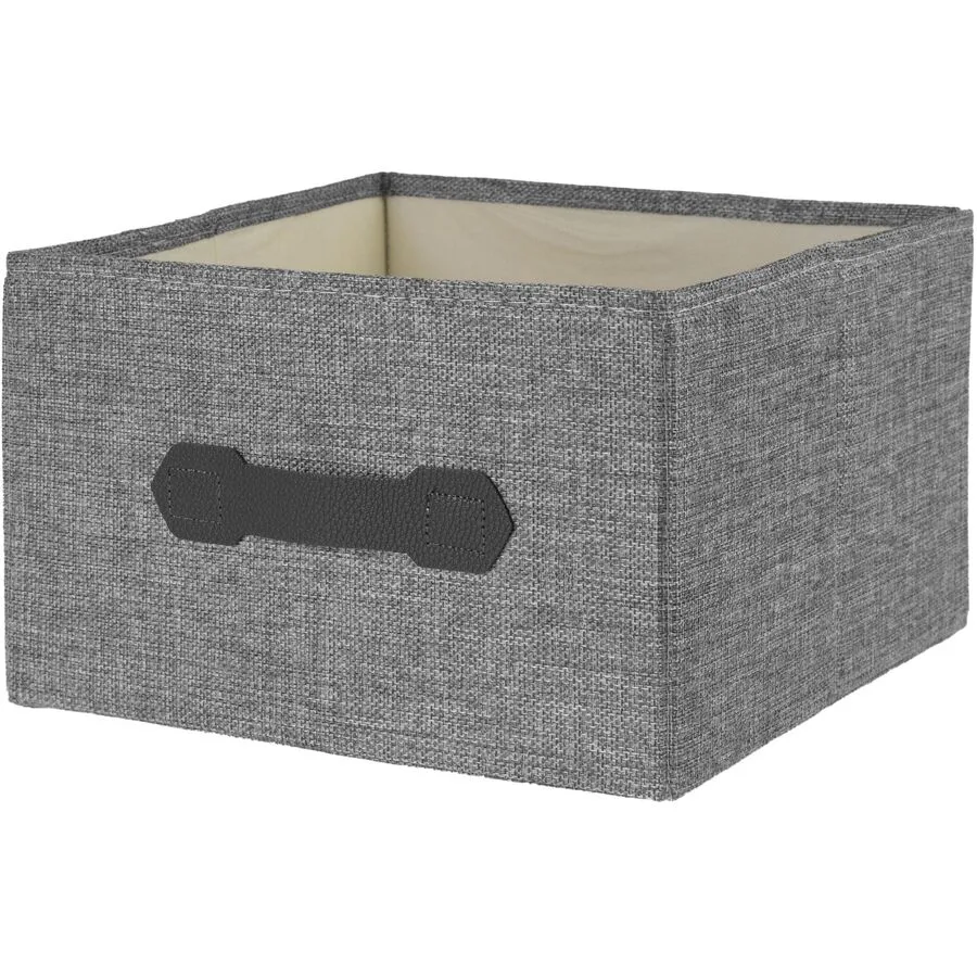Aufbewahrungsbox COCON Grau Leinen/Stoff B 27 H 18 cm