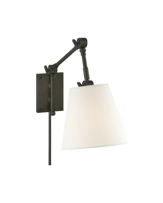 Graves Pivoting Sconce Bronze/Linen