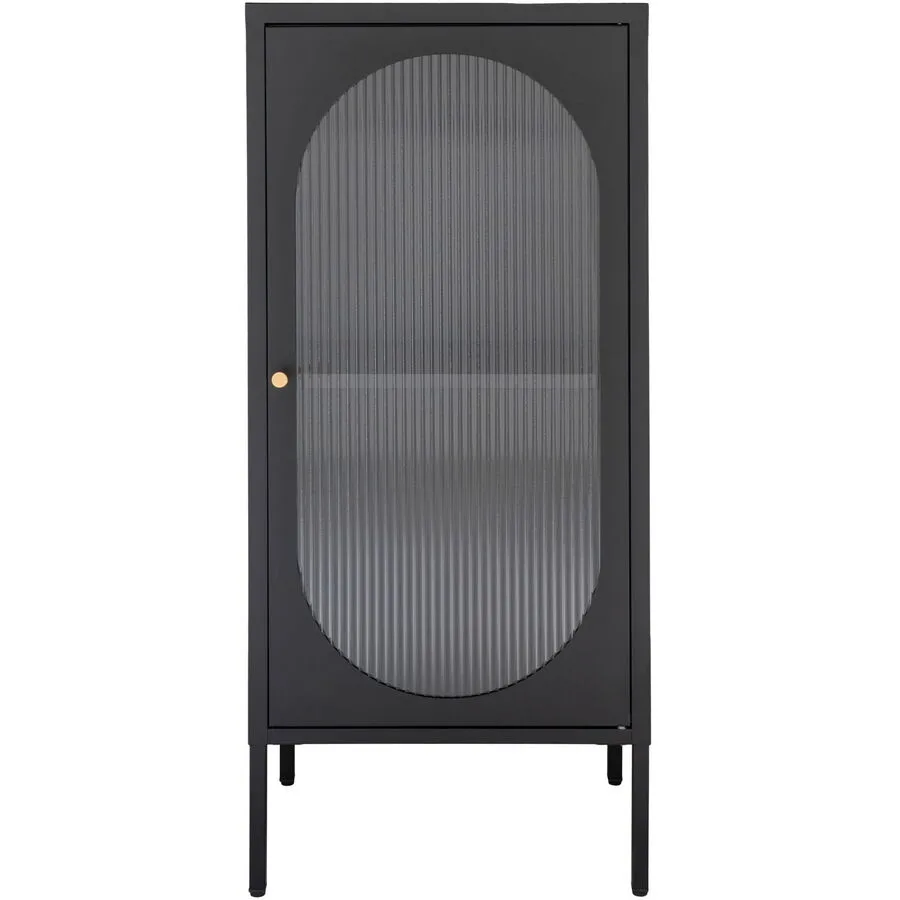 Vitrine Vandor schwarz Stahl/Glas B 50 H 110 cm