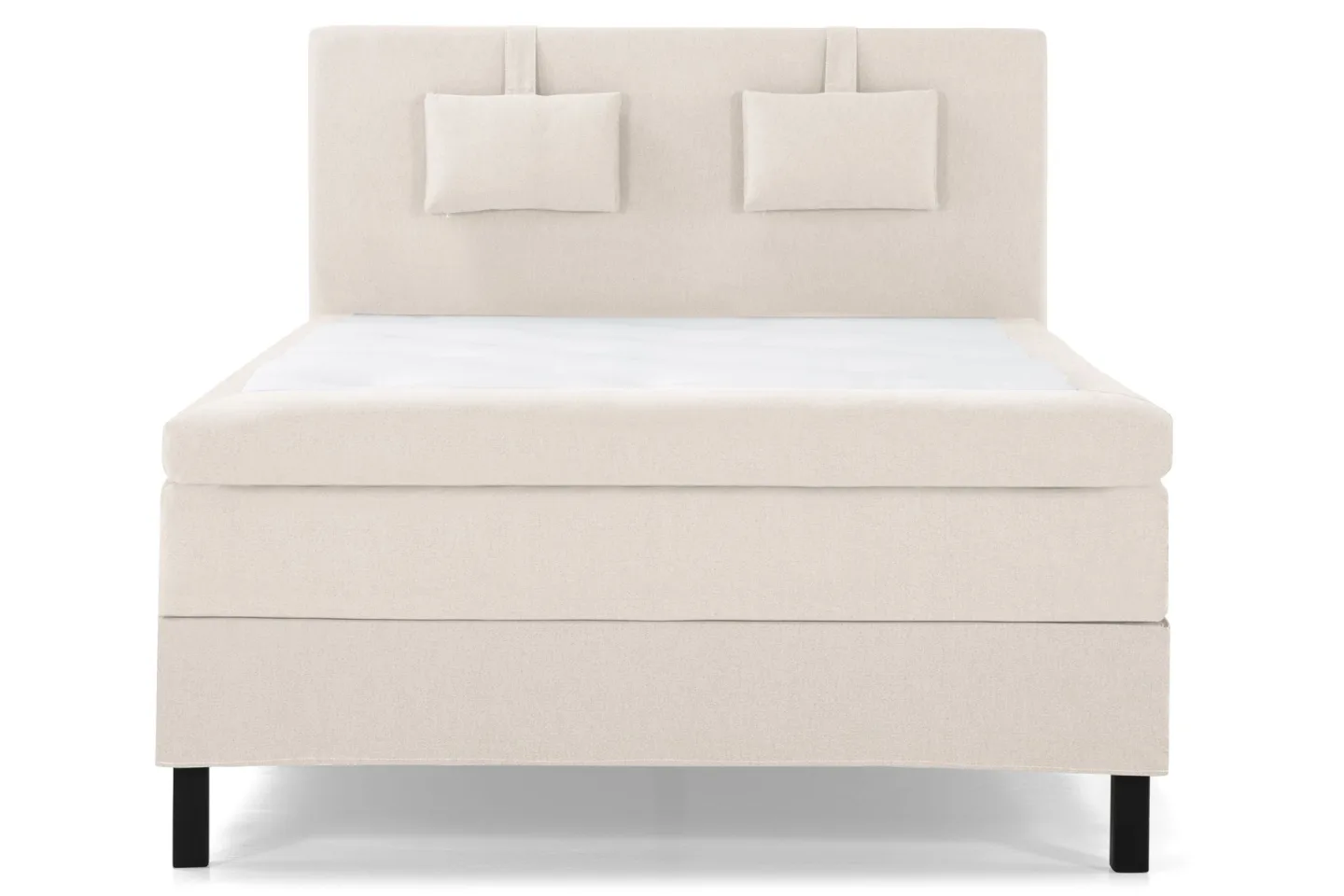 Lucky Komplett Sängpaket 140x200 Polyeter Slät Sänggavel - Nackkudde Liten Beige