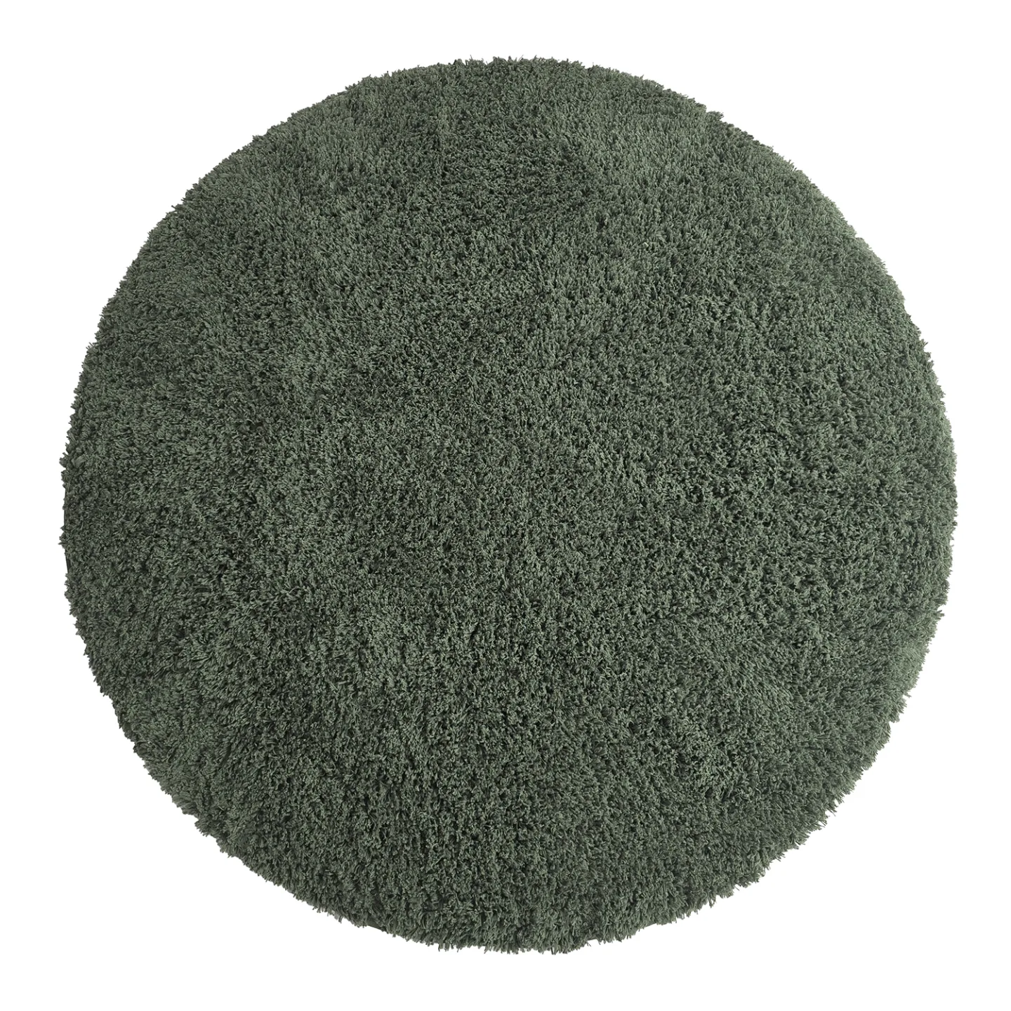 Rundt teppe - Combarro Solid Cotton Shaggy (grønn) (Størrelse: Ø 160 cm)