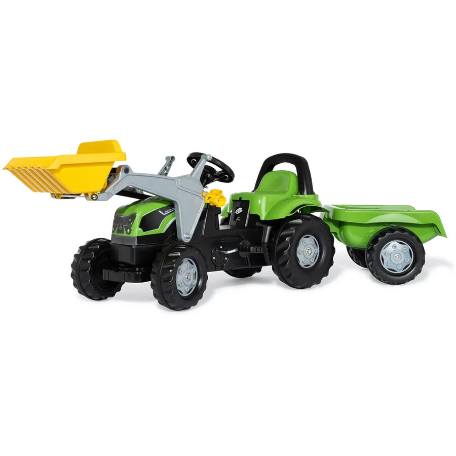 RollyKid Deutz-Fahr Lader+Anhänger Rolly Toys Grün Kunststoff - Farbe: grün/schwarz