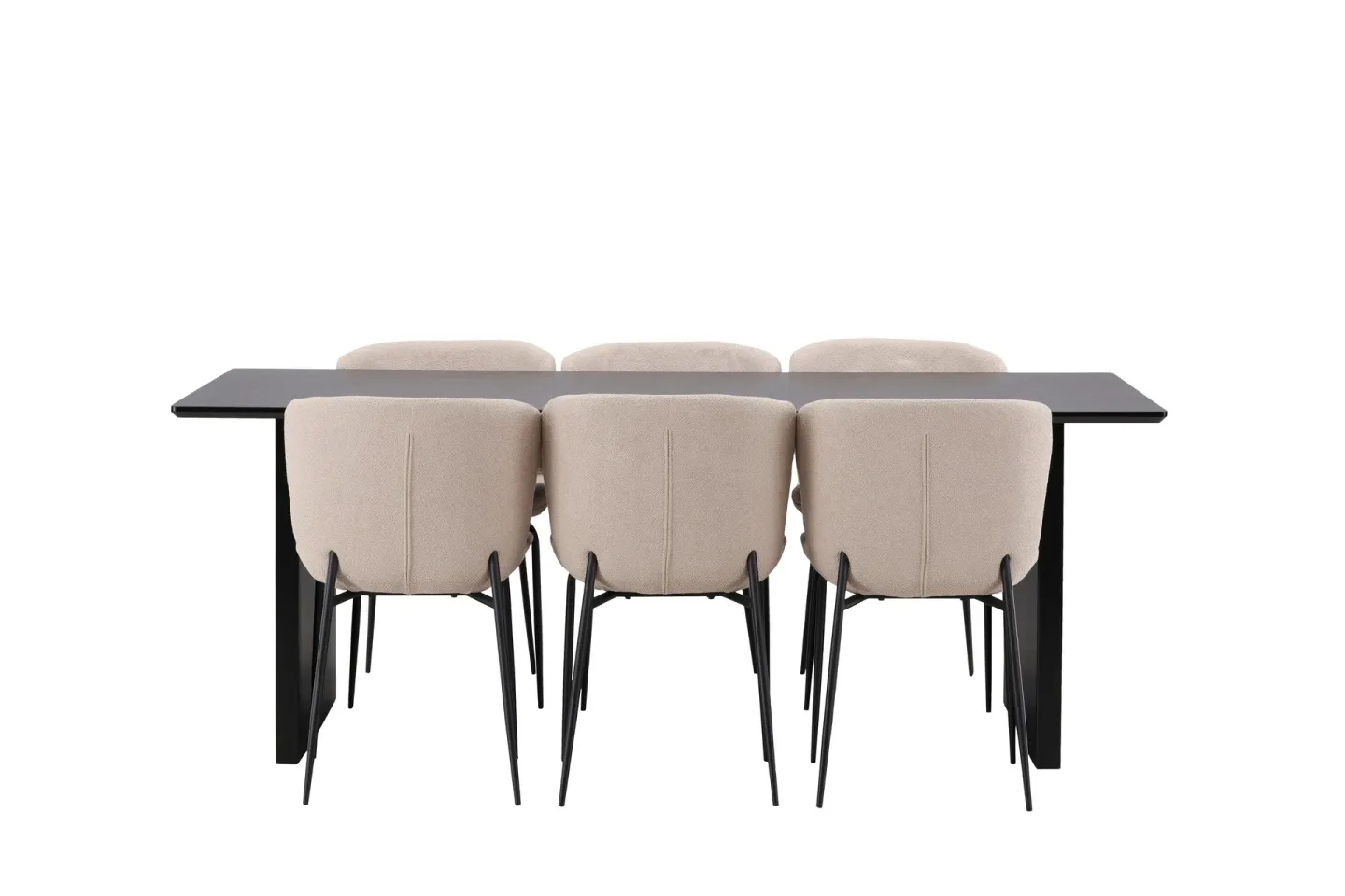 Vail Matgrupp 200 cm Rektangulär med 6 Modesto stolar - Beige