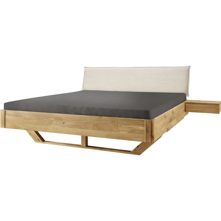 Bett Maliha eiche Wildeiche Massivholz 160 x 200 cm