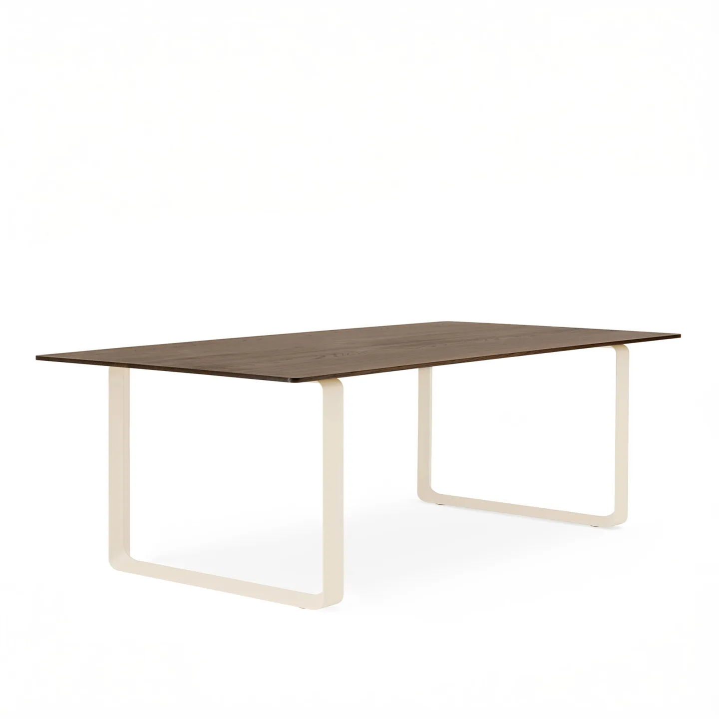 Muuto - 70/70 Table matbord 170 x 85 cm, Rökt massiv ek/Sand - Matbord - TAF Studio - Beige,Träfärgad - Metall/Trä