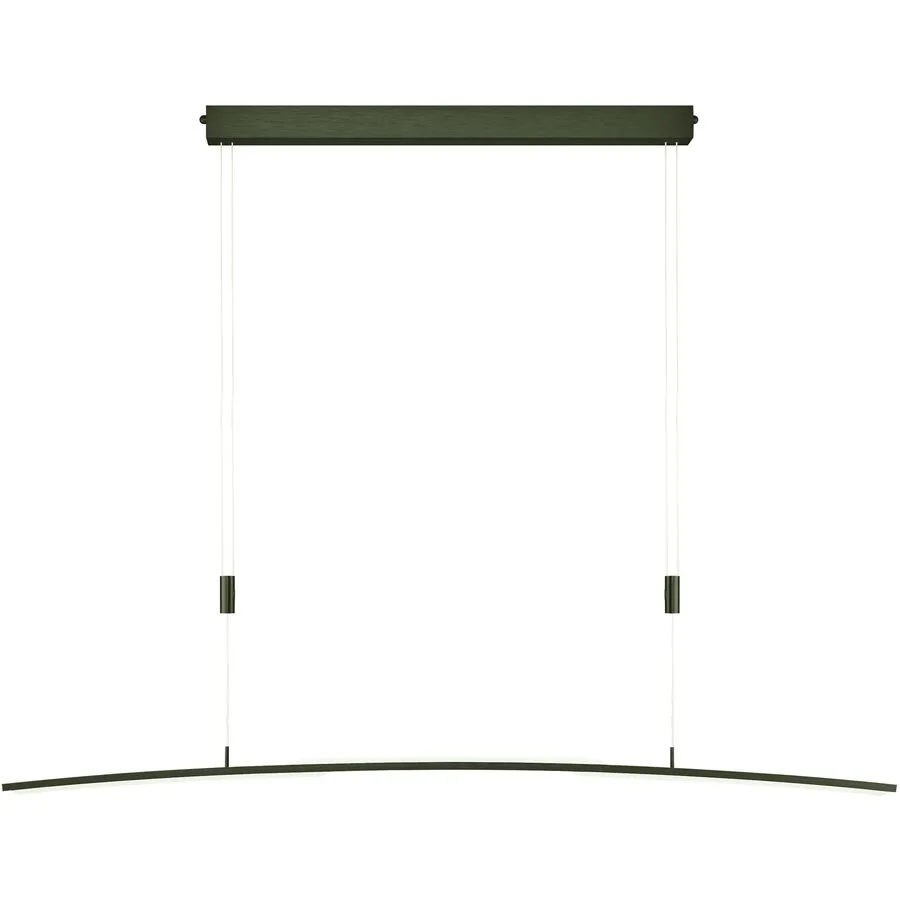 Designer-Pendellampe Bankamp Plain bronze dimmbar 120 cm - Farbe: bronze matt eloxiert - LED - Lichtfarbe: Extra warmweiss - Helles Neutralweiss -