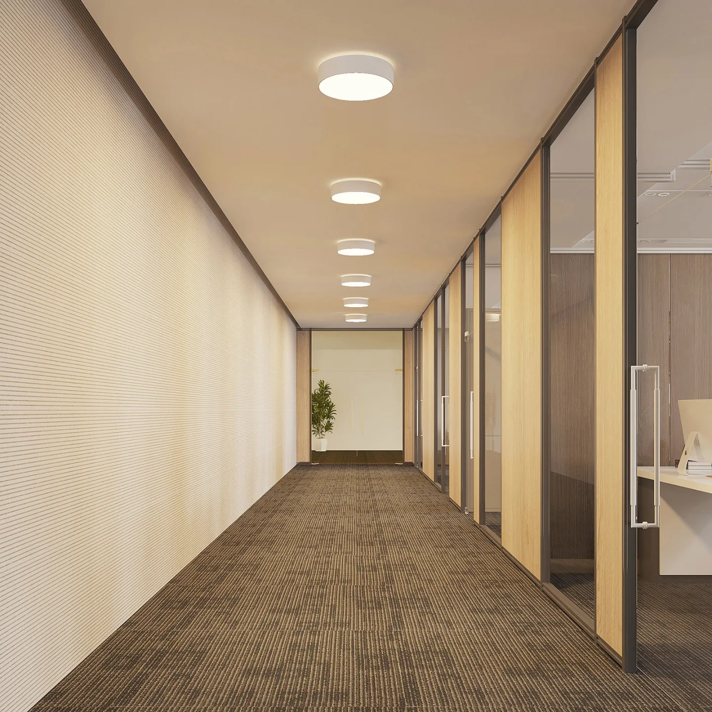 Vanida LED-taklampa, vit, metall, upp/ner - Arcchio - Kök - Modern - Aluminium - Rund