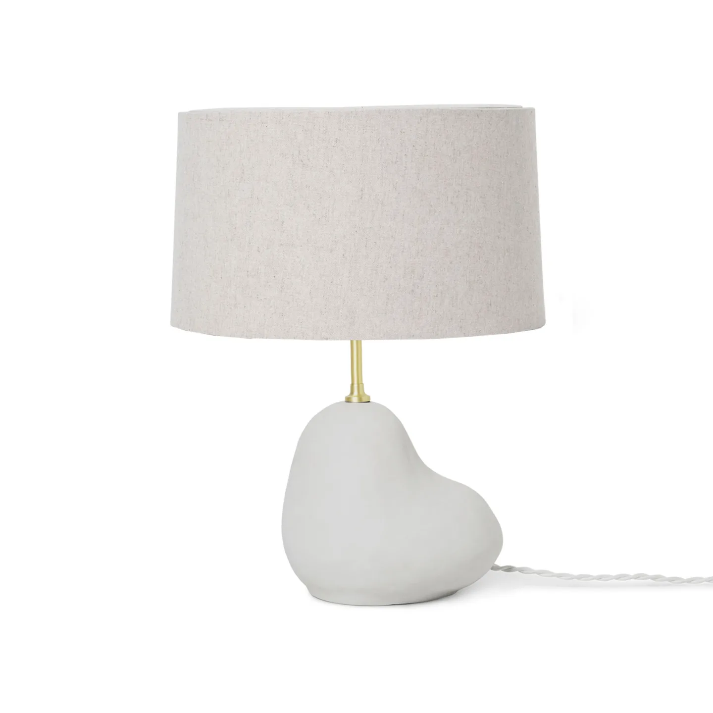 Ferm Living - Hebe Lamp Small Off-White/Natural - Bordslampor - Vit