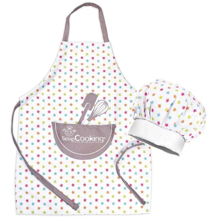 Scrap Cooking Küchenschürze ScrapCooking Weiss Baumwolle 27 cm 24 cm