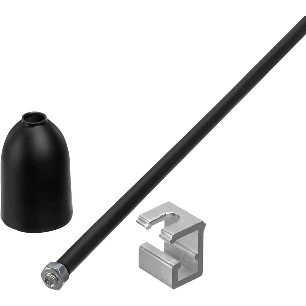 Global Trac Pro/Pulse SPR6-2 M6 Gängstång 1000mm med takfäste Svart