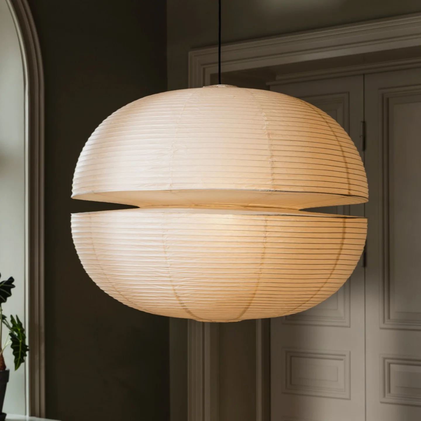 Mela Lampenschirm, Ø 80 cm, beige, E27 - Globen Lighting - Papier / Karton - Einflammig
