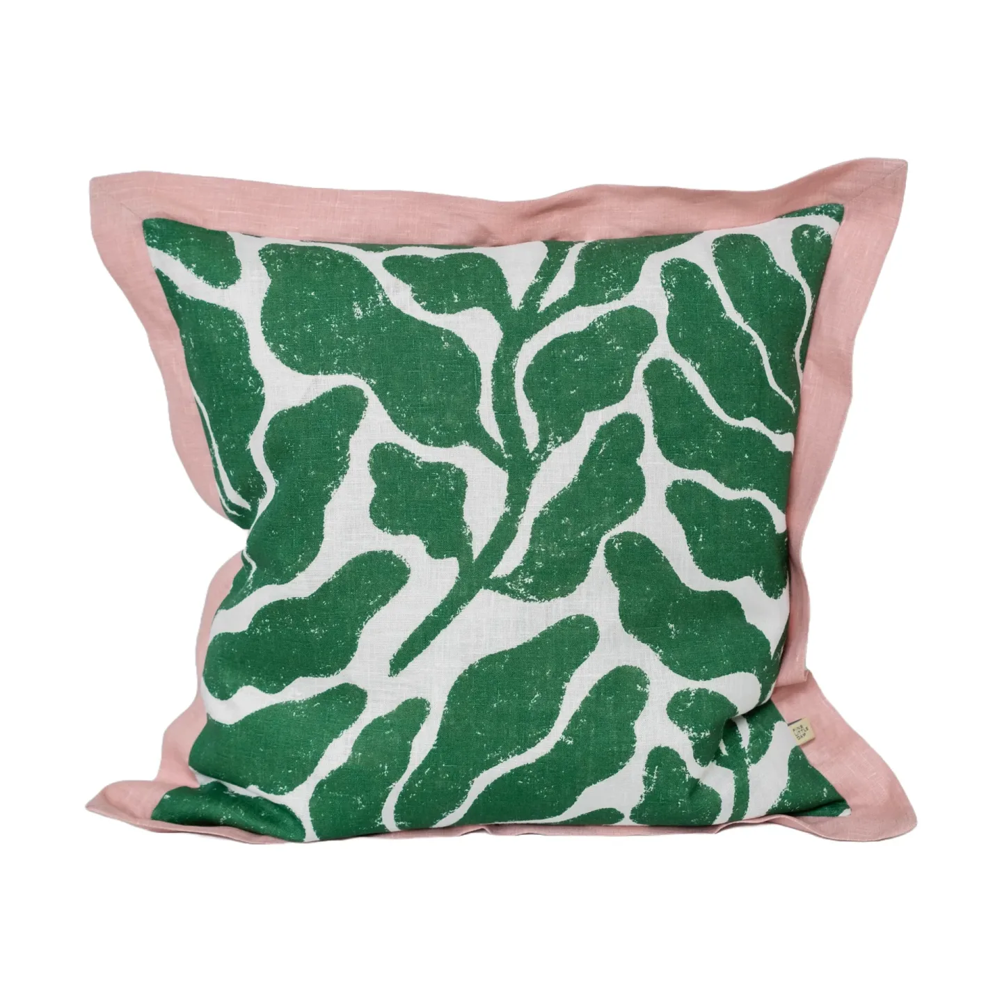 Fine Little Day Leaves kuddfodral konstraterande vinge 48x48 cm Green-pink