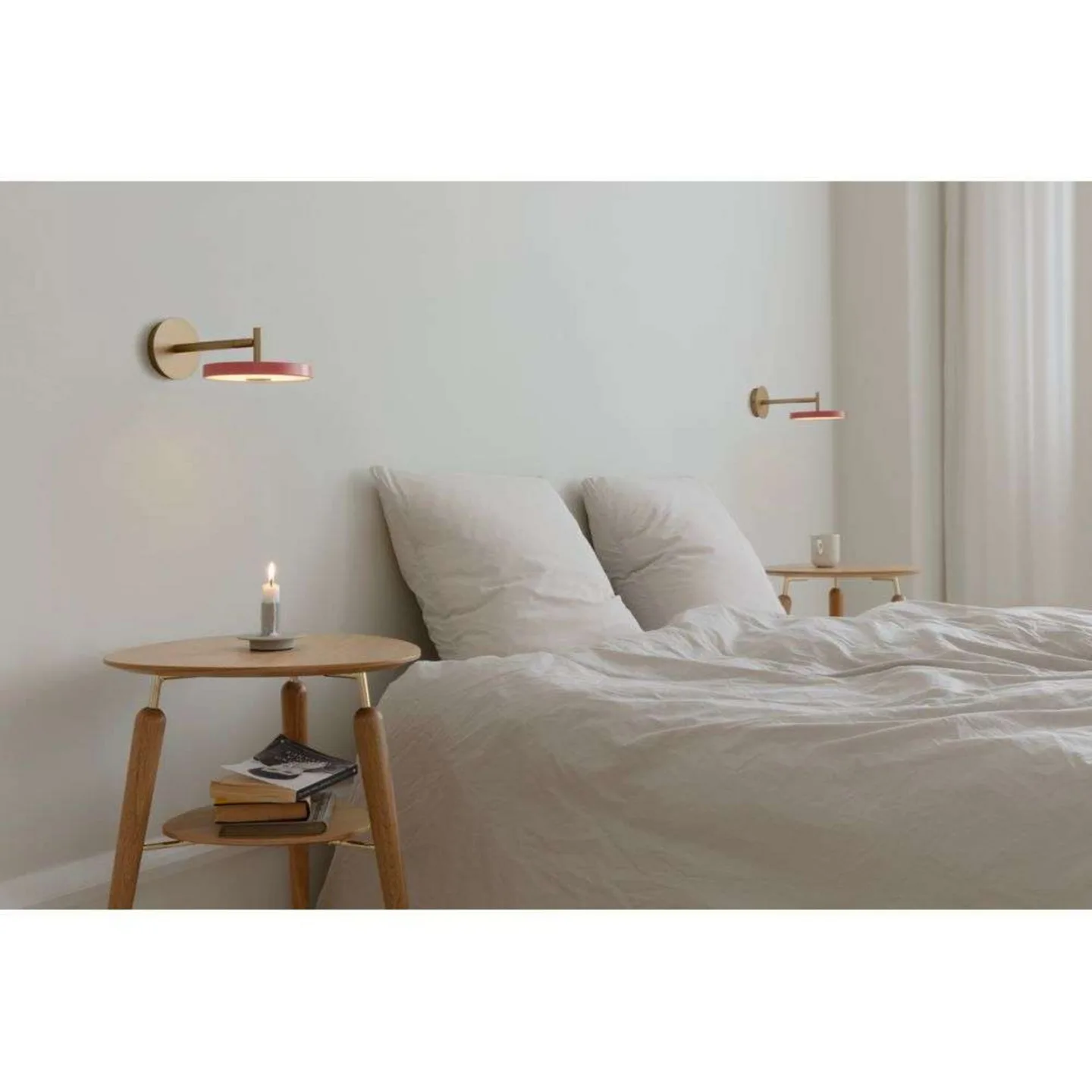 Asteria Short LED-Wandlampe, oliv/messing, Hardwire - UMAGE - Wohnzimmer - Design - Metall - Einflammig