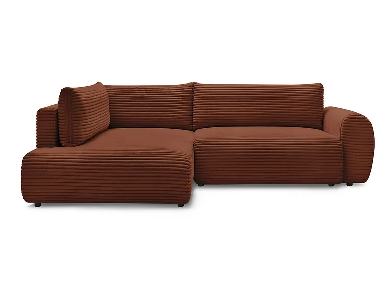 Ecksofa BOBOCHIC LUCIEN Cord-Stoff orange