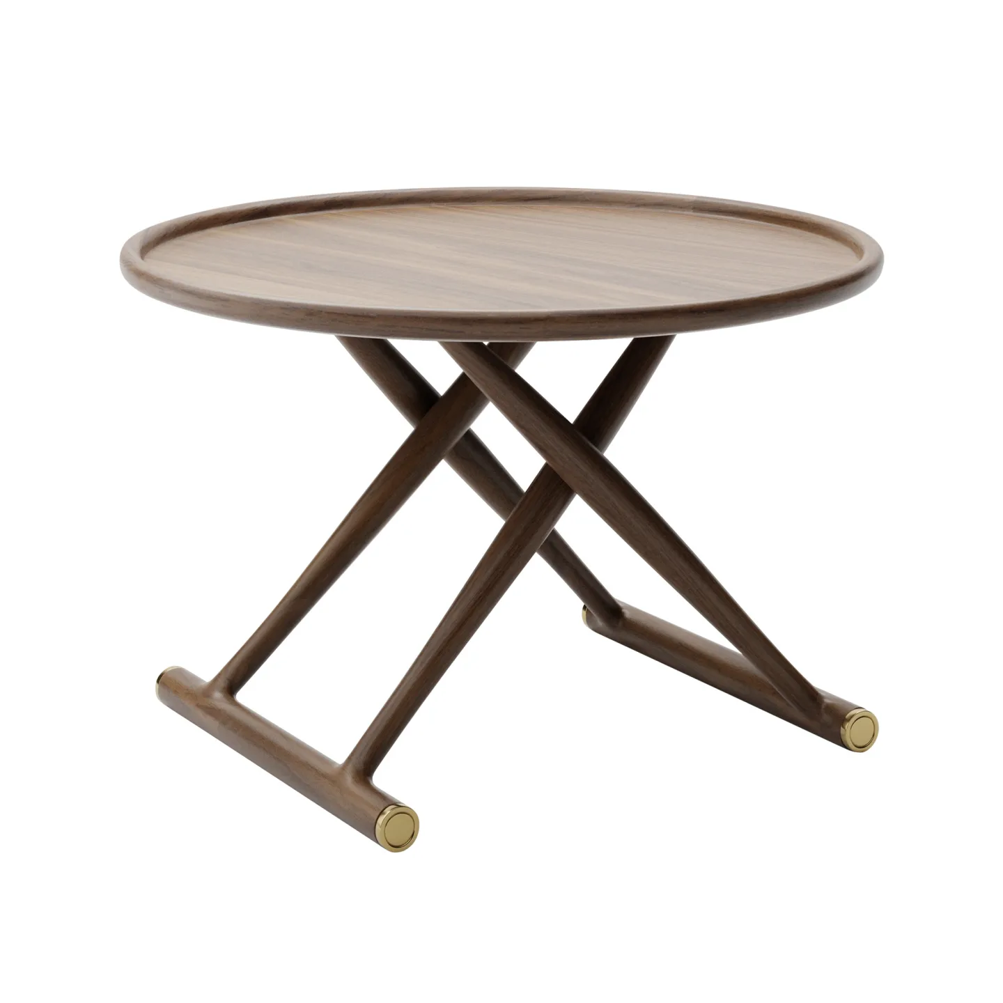Carl Hansen - ML10097 - Egyptiska Bordet, Klarlackad Valnöt, Ø 85 cm - Sidobord - Mogens Lassen - Träfärgad - Trä