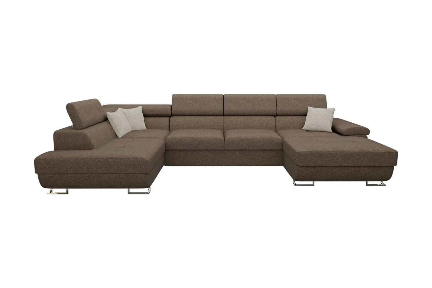 Reginia Bäddsoffa m. Divan och Schäslong Förvaring 4-sits - Brun