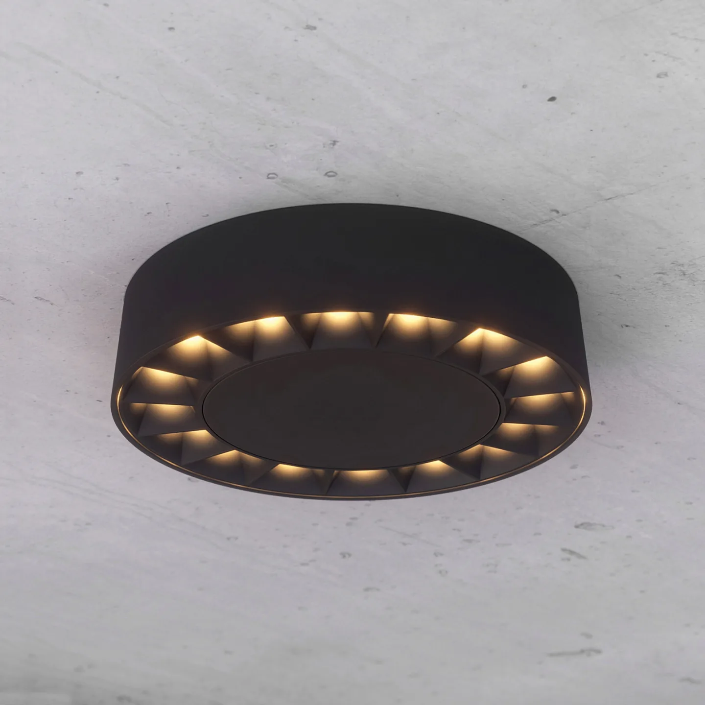 Kelissa LED Round Außen Deckenleuchte IP65 Black - Lucande - Badezimmer - Modern - Metall - Rund