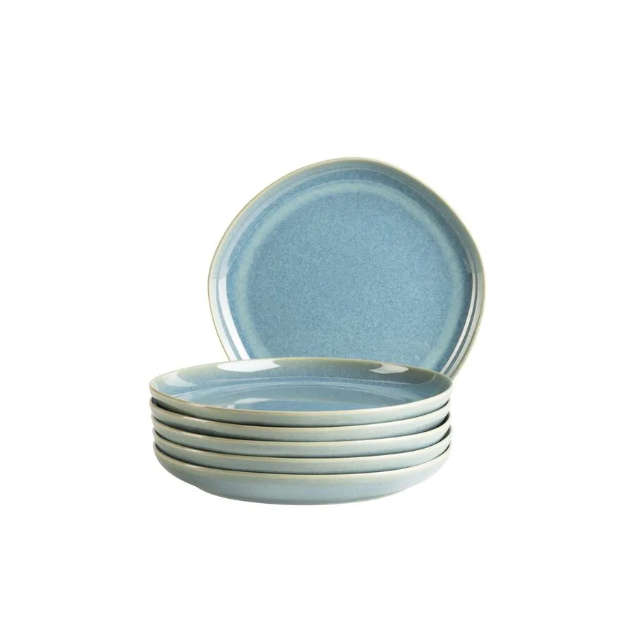 MÄSER Dessertteller-Set 6-tlg. Cordelia Blau Steinzeug