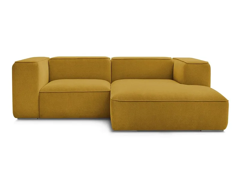 Ecksofa BOBOCHIC ZEPHYR Stoff mit Textur gelb