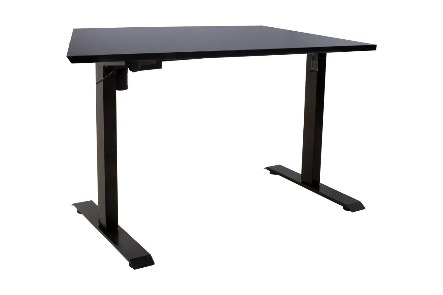 Ergo Skrivbord med en motor 140x80 cm Svart -