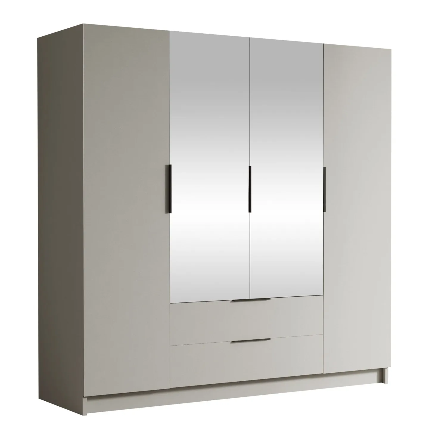 Kelros Garderob med Spegel 200x216 cm - Beige
