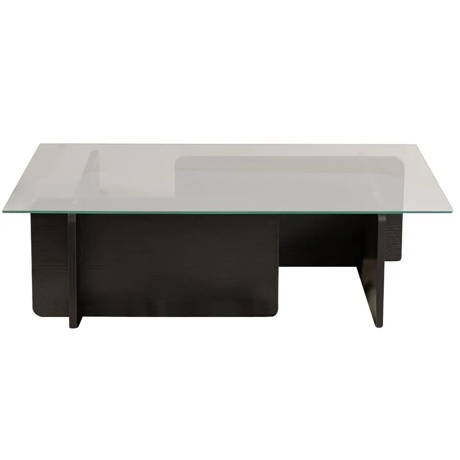 Salontisch Georis schwarz Glas/Holzwerkstoff B 105 H 30 cm
