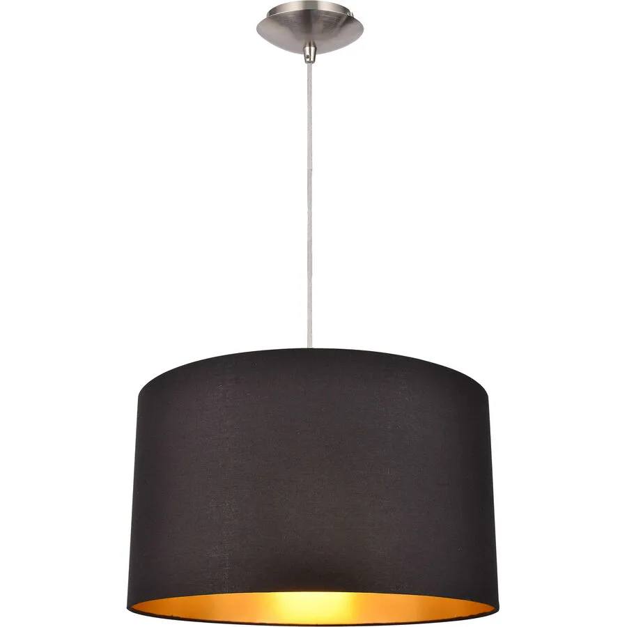 Pendellampe Star+ Schwarz/Gold/Silber Metall 38 cm 120 cm