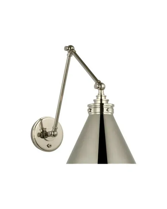 Parkington Double Library Wall Light Polished Nickel