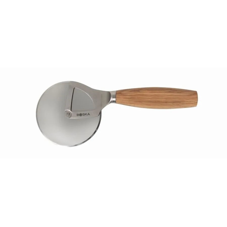 Diverse Pizzaschneider Oslo+ silber-braun Edelstahl/holz T 8.1 cm