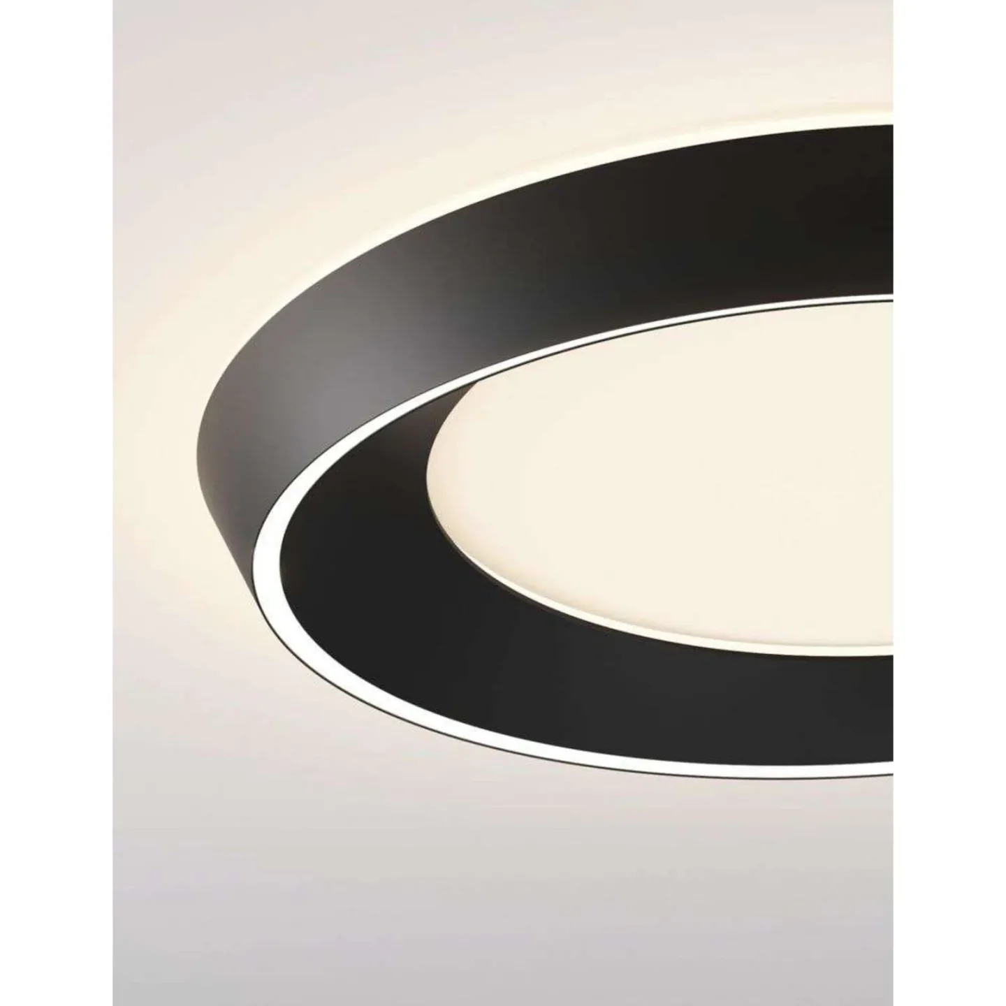 Tidal 45 Deckenleuchte 3000K Matt Schwarz - Lodes - Wohnzimmer - Aluminium - Ring