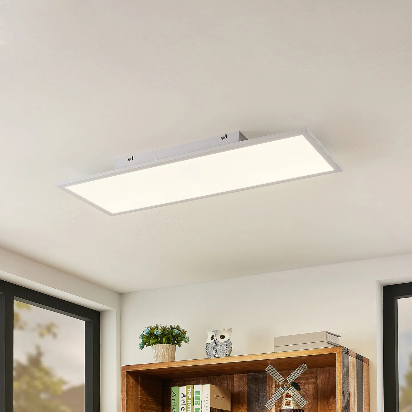 Quais LED Taklampe 4.000K 30x80 White - Lindby - Kjøkken - Moderne - Aluminium - Kantet