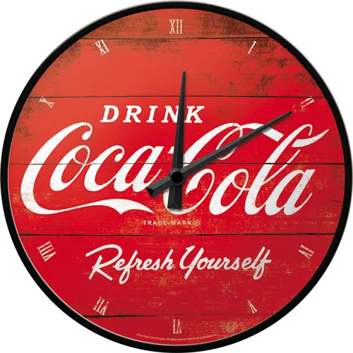Väggklocka Coca Cola röd 31 cm