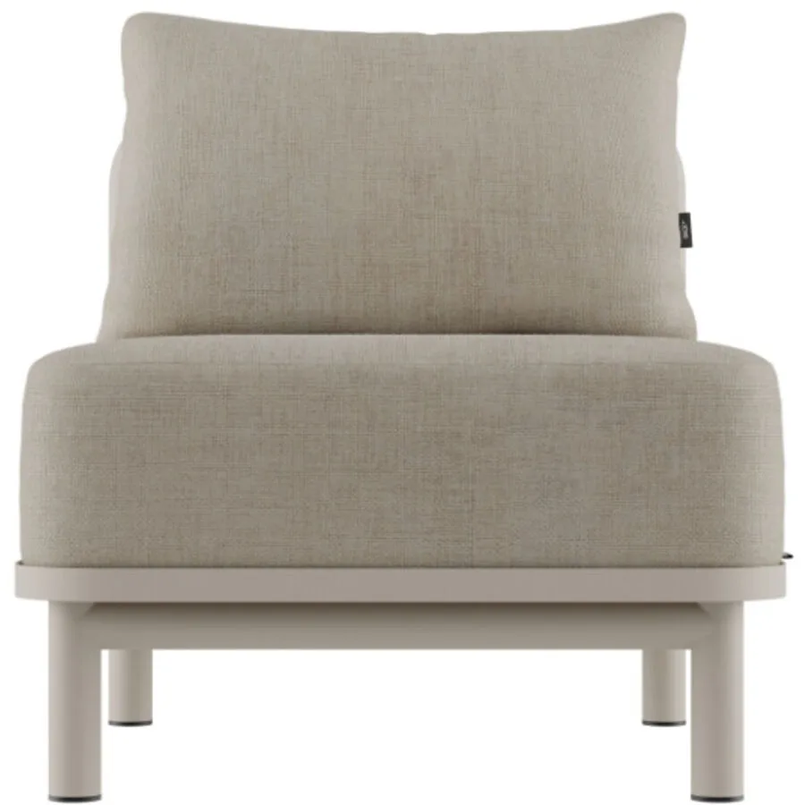 SACKit Loungeelement Kirra Sand Olefin-Textil (80% Olefin und 20% recyceltes Olefin-Polyester)/Metall 1 B 77.5 T 70 cm