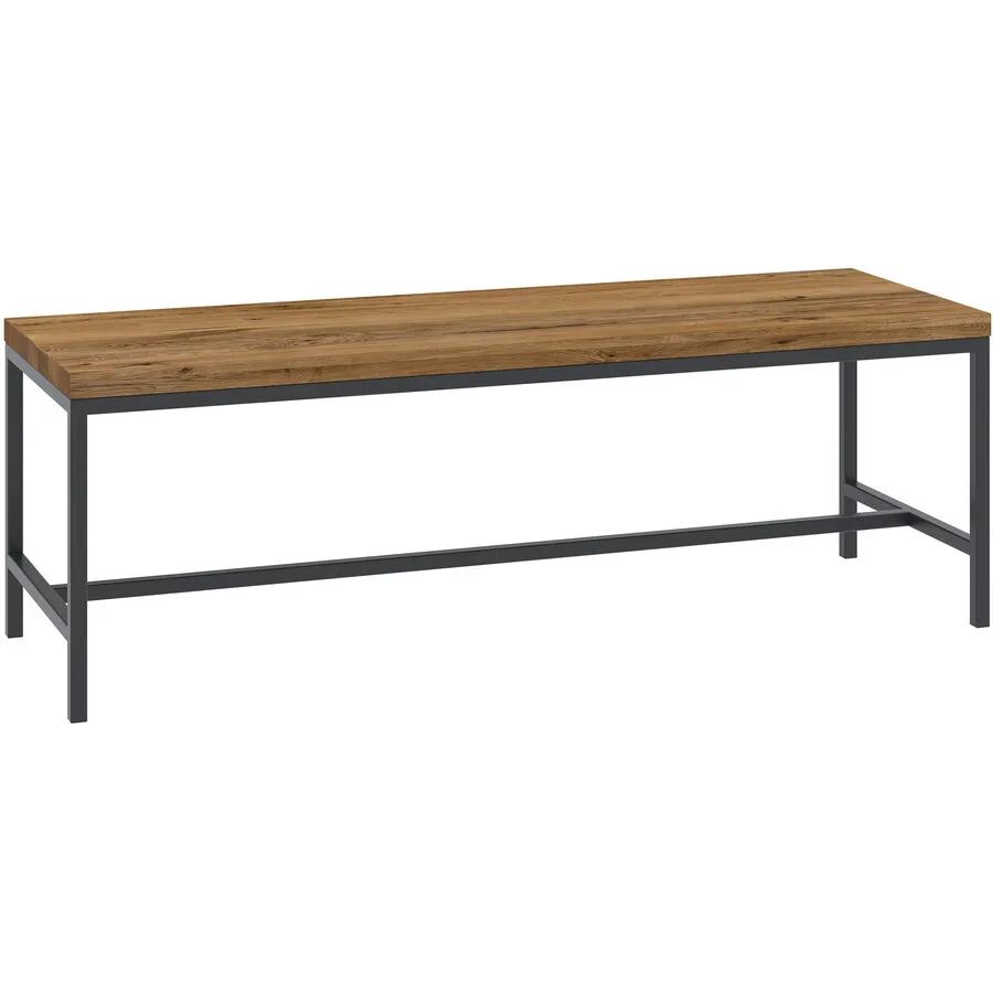 Bank Holz Werk eiche Massivholz B 120 H 41 cm