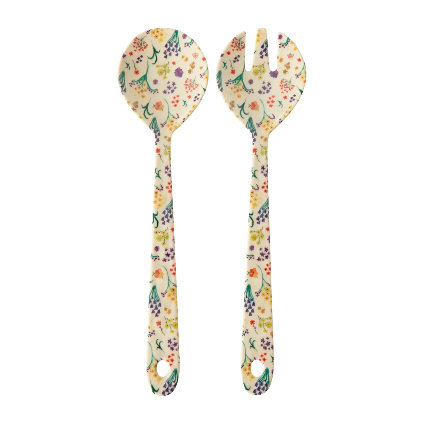 RICE Rice Salatbesteck Melamin 2 Teile Wild flowers