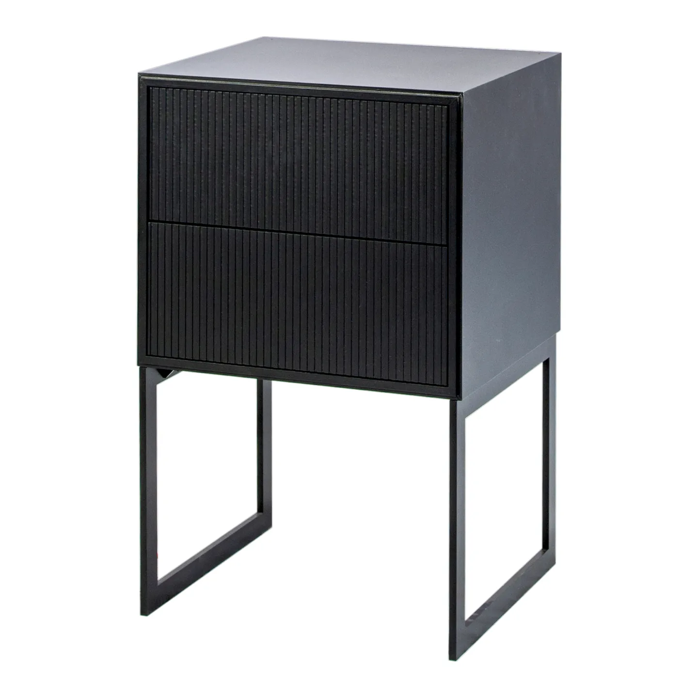 Englesson - Line 6728B Black / Black - Sängbord - Svart - Metall/Trä
