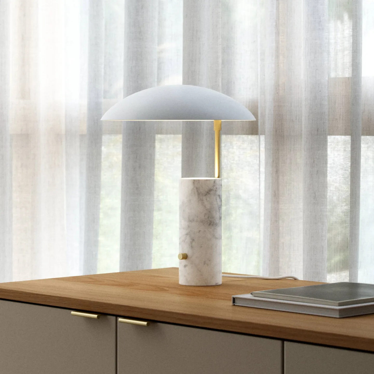 Mademoiselles Tischleuchte Weiß - DFTP DFTP by Nordlux - Wohnzimmer - Design - Stein - Mit Schirm