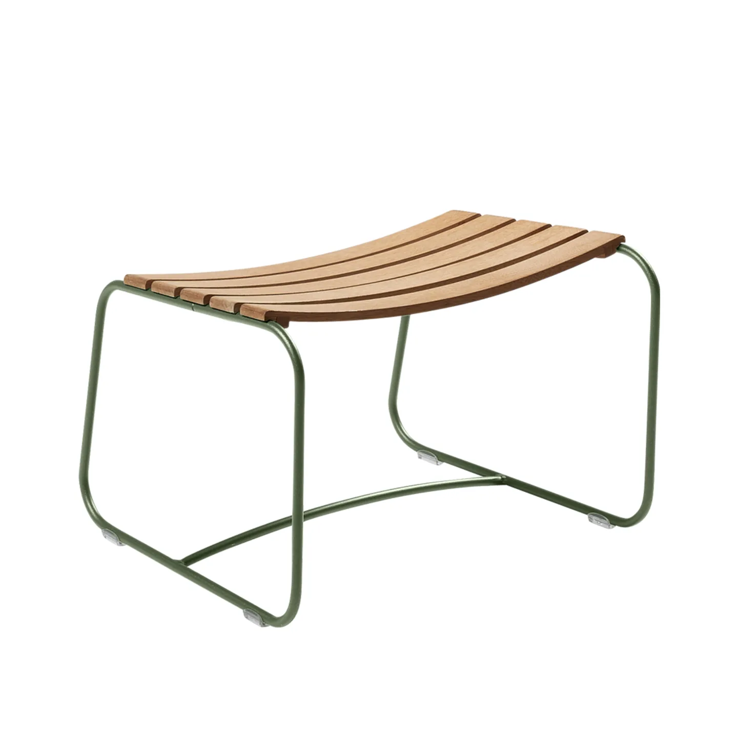 Fermob - Surprising Teak Footrest Cactus - Utomhuspallar och puffar - Harald Guggenbichler - Grön - Metall/Trä