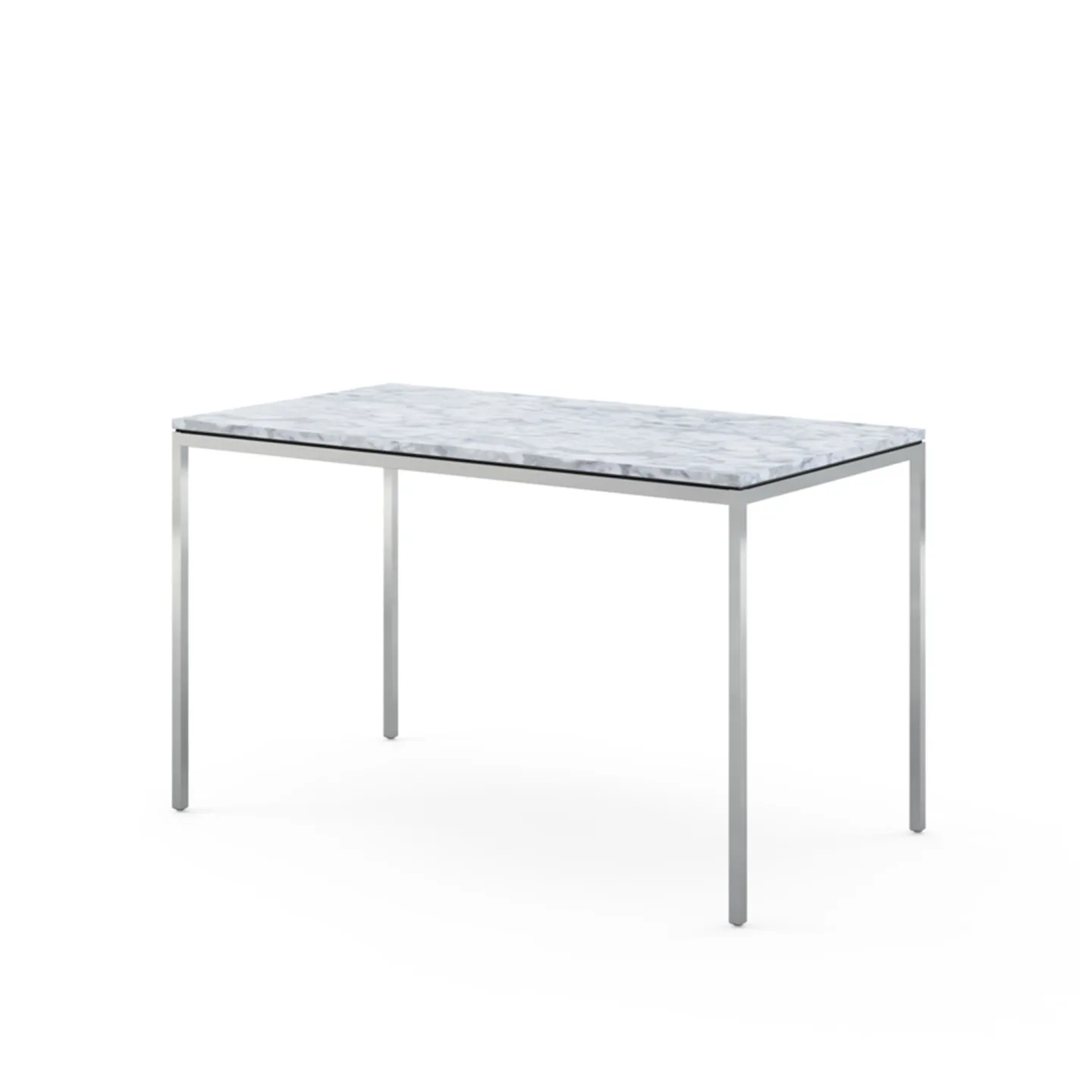 Knoll - Florence Knoll High Table, Rektangulär, 122 x 66 cm, skiva i Statuarietto marmor - Matbord - Florence Knoll - Vit - Metall/Sten