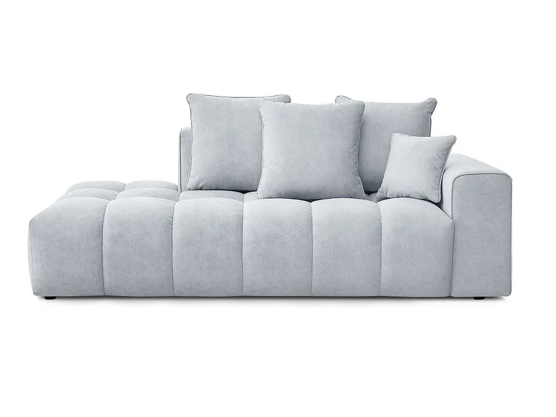 3er Sofa BOBOCHIC MONT-BLANC Samt hellgrau