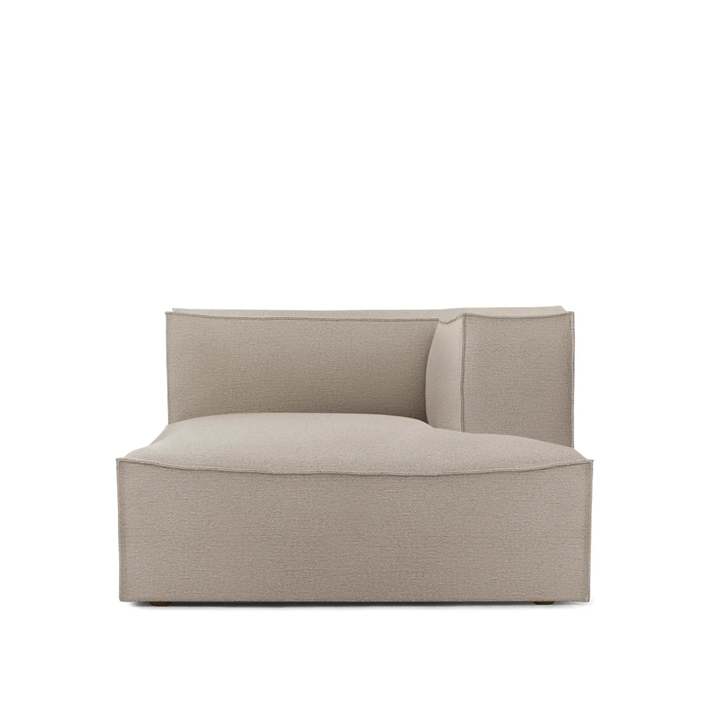 Ferm Living - Catena S601 Chaise Longue Small Right, Cat 1 - Cotton Linen - Soffor - Beige - Trä/Textilmaterial/Skum