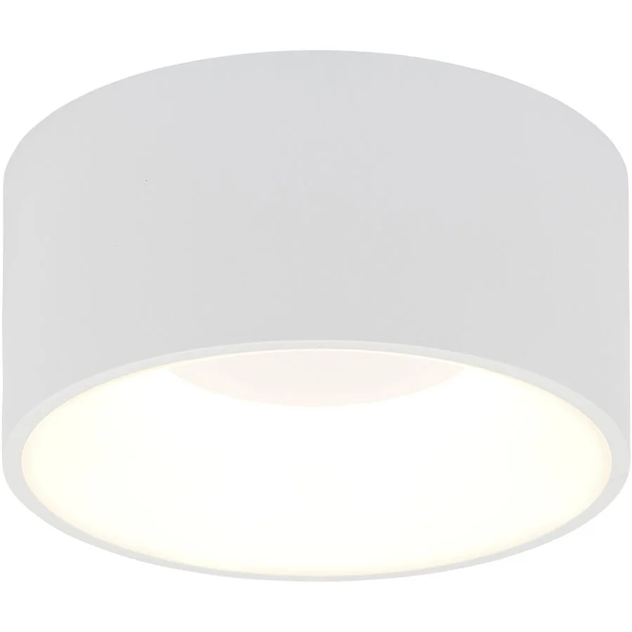 Deckenlampe Cosmo Weiss Aluminium 16 cm 8 cm - LED - Lichtfarbe: Warmweiss - LED Energiesparlampen
