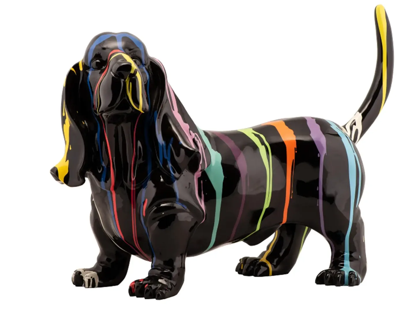 image LAND Skulptur Hund mit Schlappohren Mehrfarbig | Schubiger Möbel
