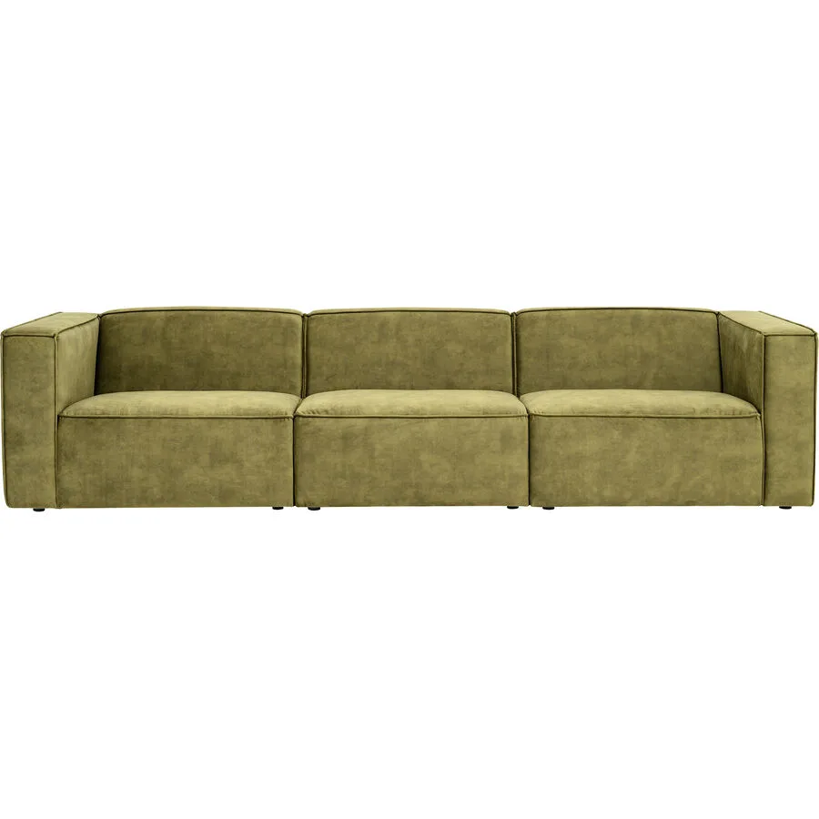 Sofa Melon Ohne Polyester Stoff moosgrün B 312 T 93 cm