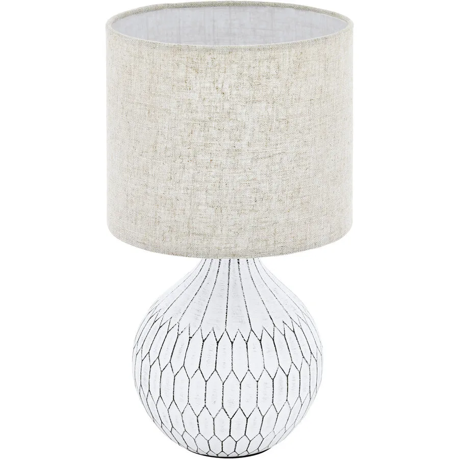 Eglo Tischlampe Bellariva 3 Weiss 36 cm - Material: Keramik