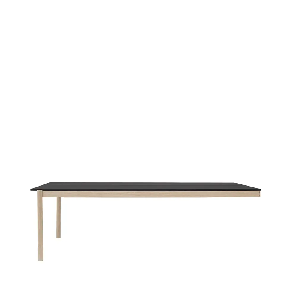 Muuto Linear System End Module bord Black-Oak 240x142 cm