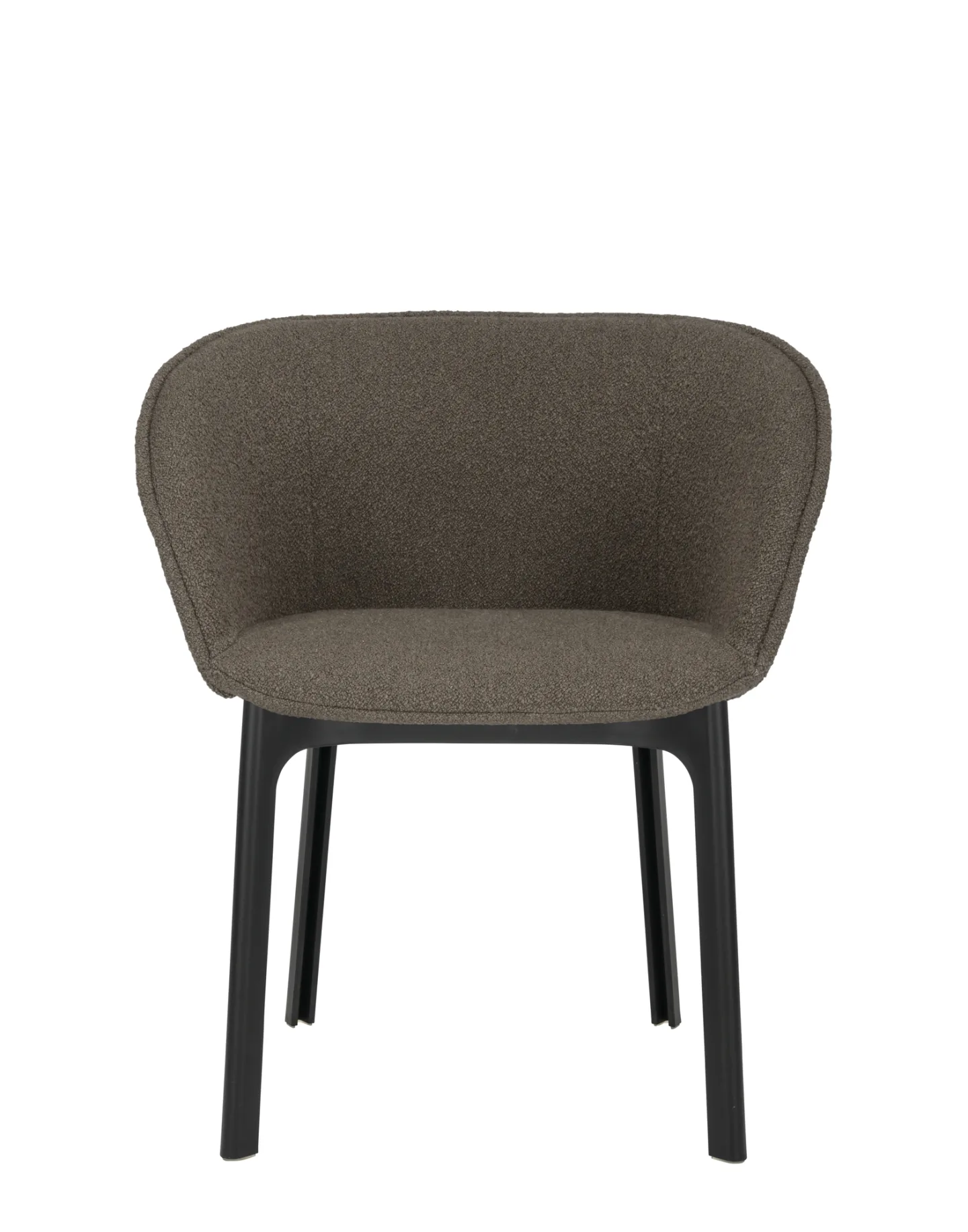 Kartell - Charla Orsetto, Black Base Brown - Matstolar - Patricia Urquiola - Brun - Textilmaterial/Plast
