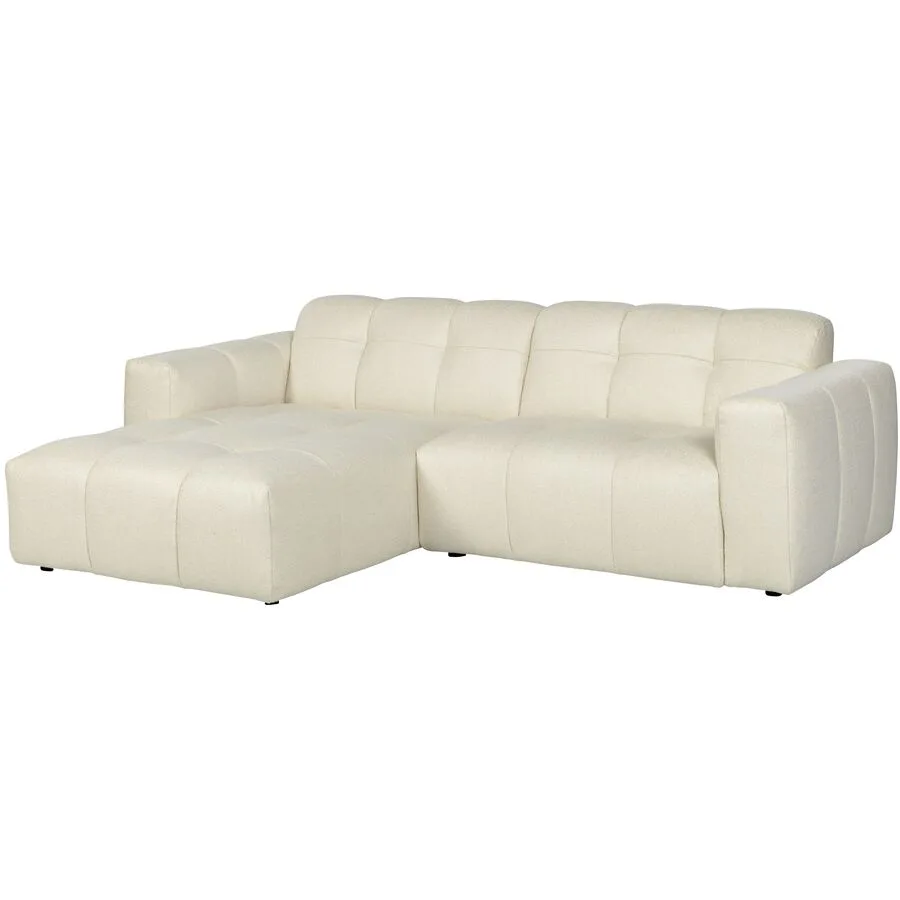 Ecksofa Tabita Weiss Stoff 250 cm 171 cm